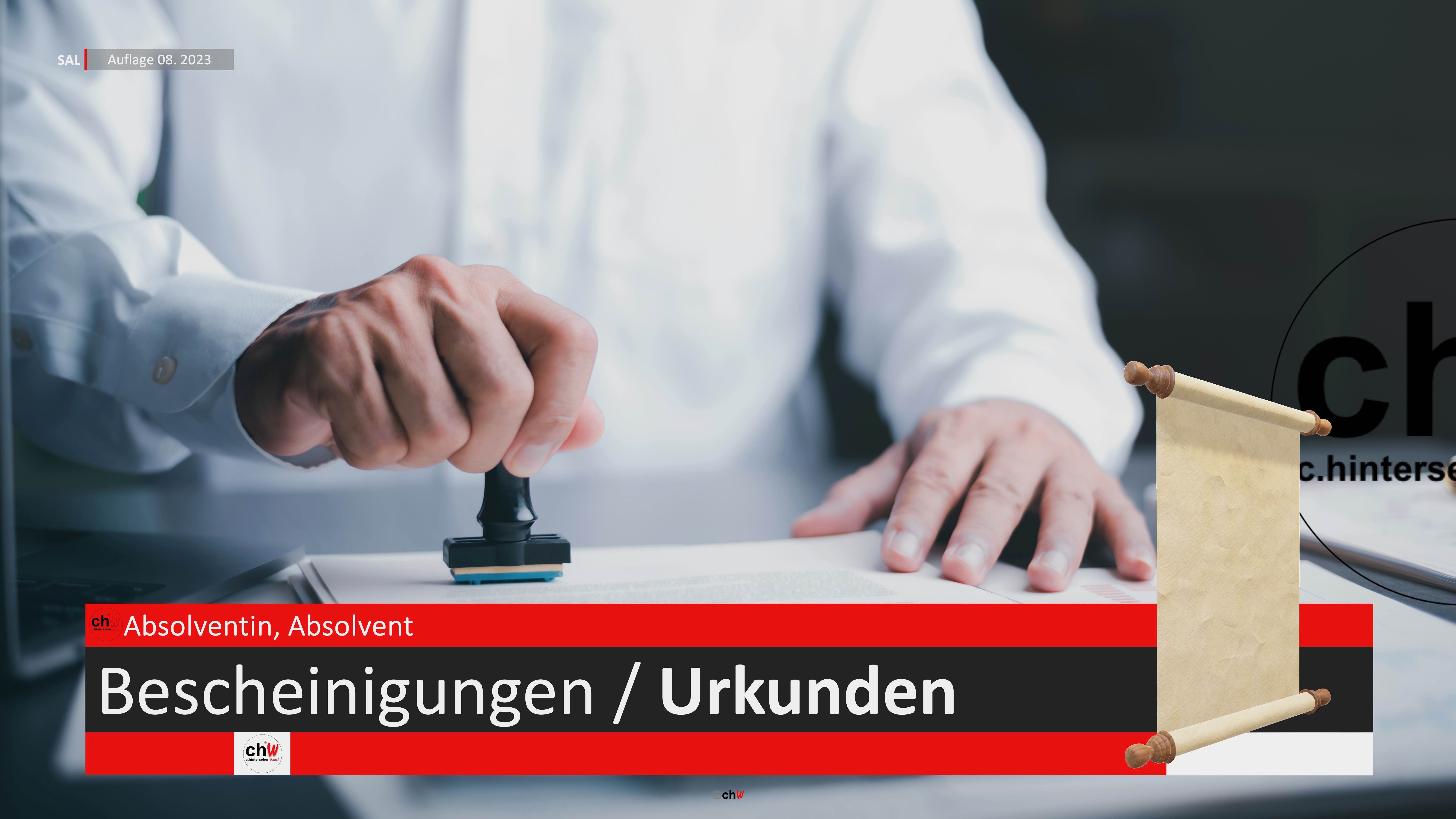 chW Bescheinigungen / Urkunden BL